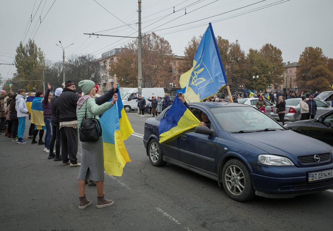 Праздник освобождения.  Украина, Херсон, 12.11.2022