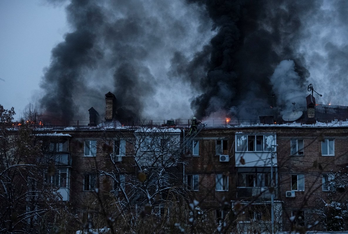Пострадавший от ракетного удара дом в Вышгороде. 23.11.2022