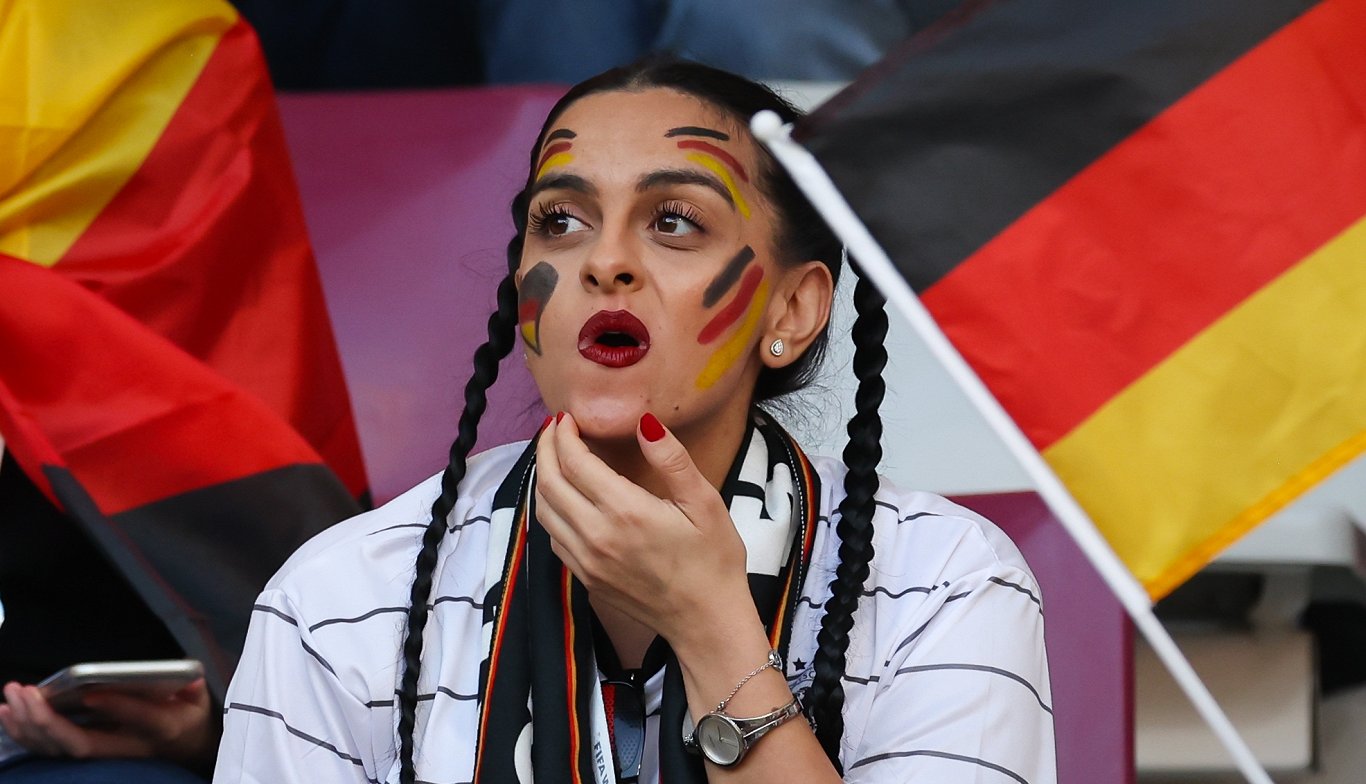 Vācijas līdzjutēja Pasaules kausa spēlē pret Japānu