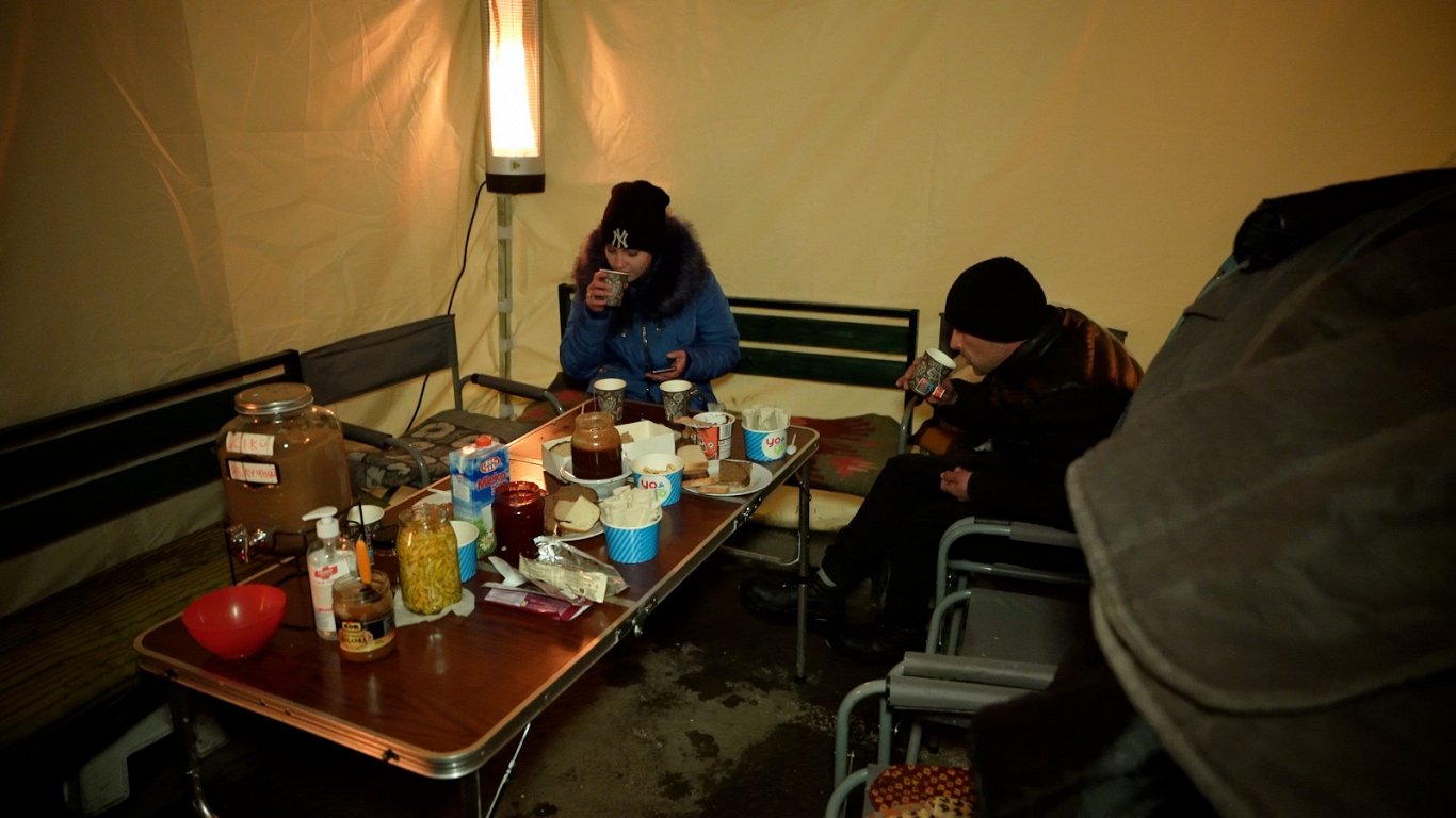 Ukrainas bēgļu uzņemšanas punkts Grebņevā