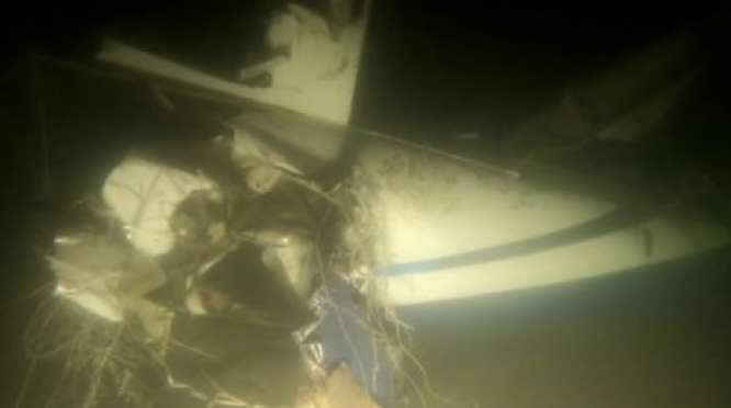 Обломки самолета на дне Балтийского моря