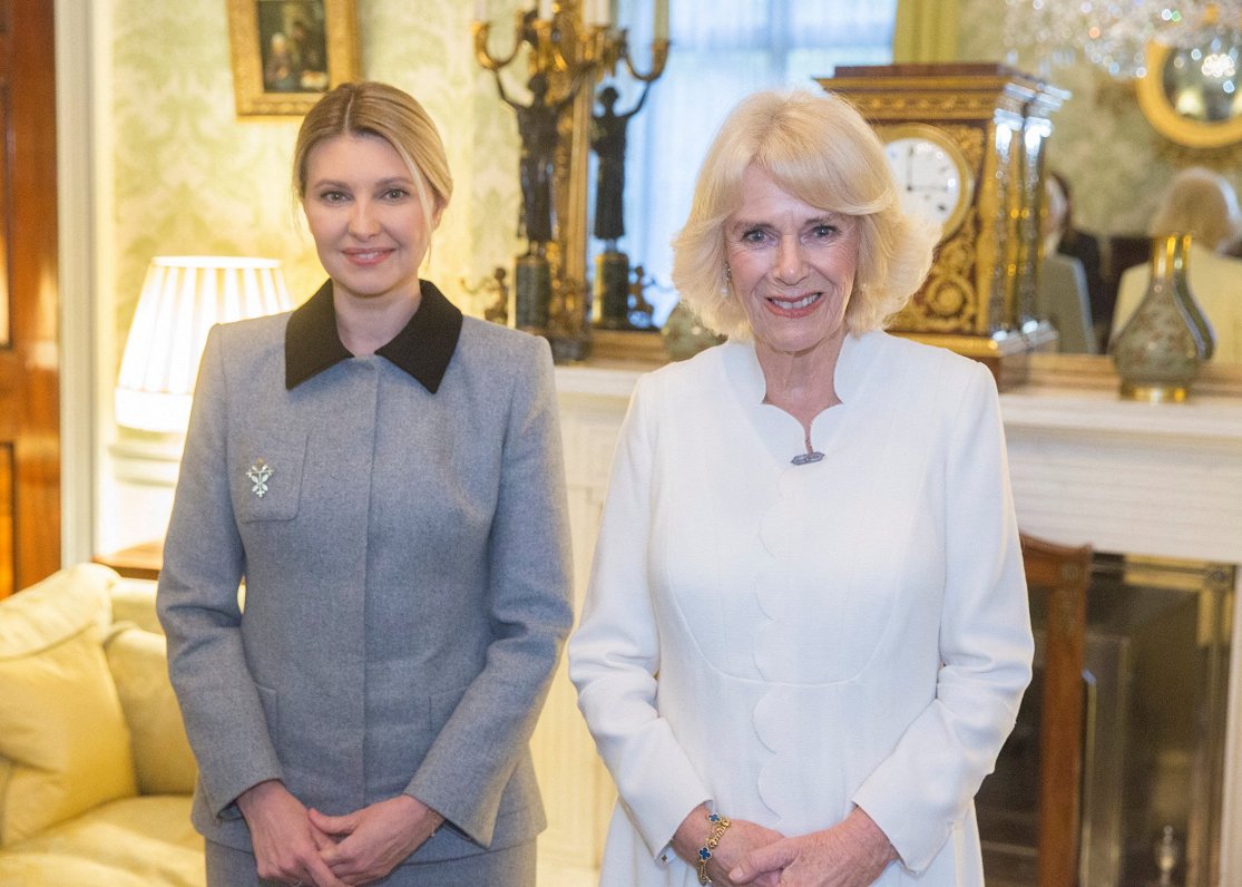 Ukrainas pirmā lēdija Olena Zelenska un  britu karaliene konsorte Kamilla, 29.11.2022.