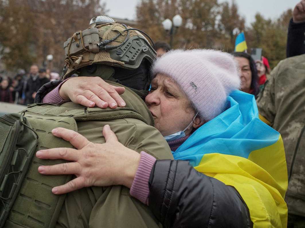 Праздник освобождения.  Украина, Херсон, 12.11.2022