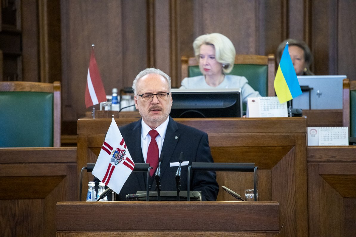 Президент Латвии Эгил Левитс обратился к депутатам на первом заседании 14-го Сейма