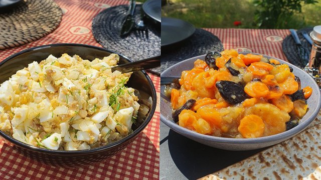 Kā pagatavot ebreju ēdienus – cimes un olu un sīpolu salātus