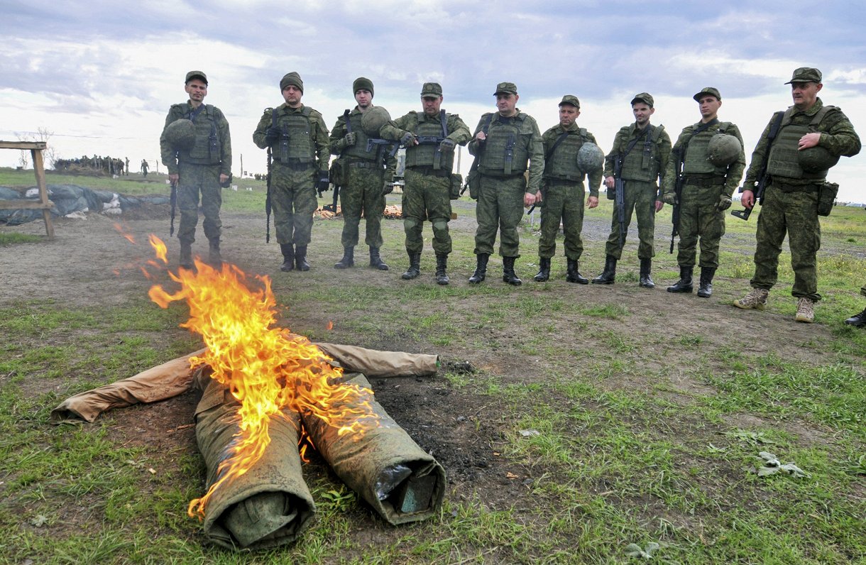 Krievijas karavīri mācībās Rostovas apgabalā