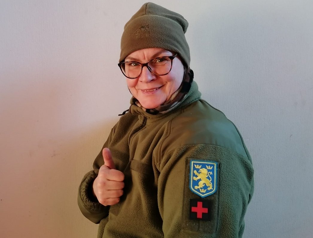 Ukrainas armijas rotas galvenā kaujas mediķe, seržante Sarmīte Cīrule. Strādā arī uz evakuācijas maš...