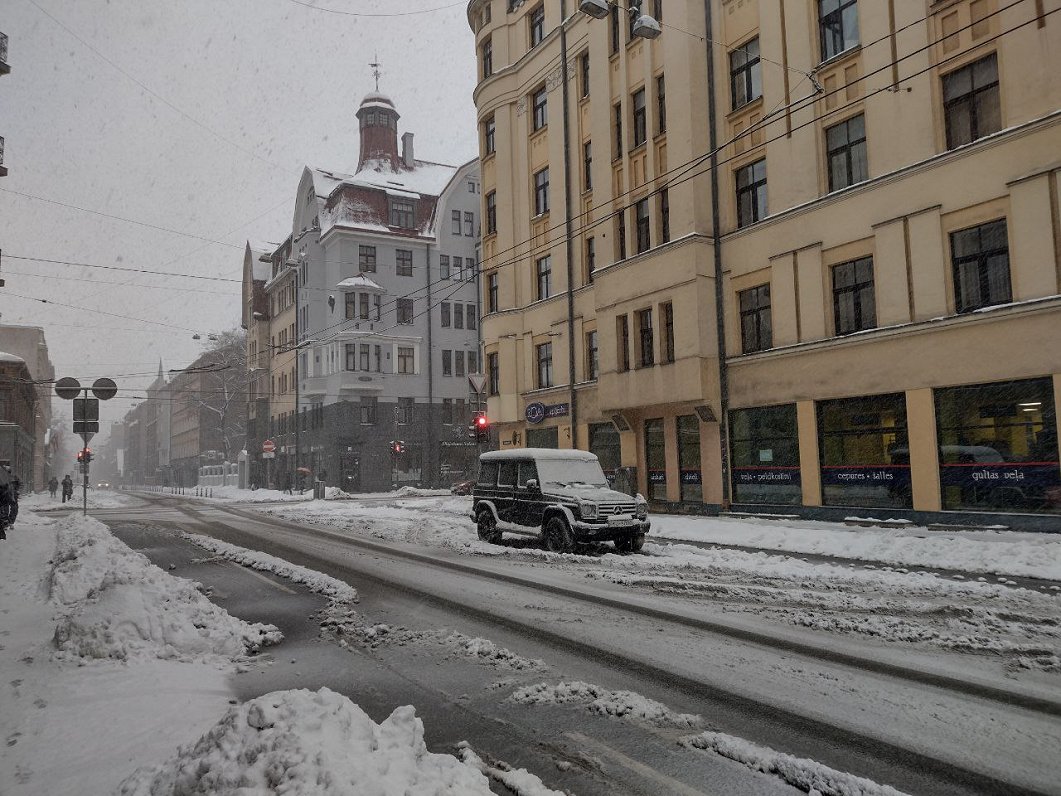 Sniegs Rīgas centrā