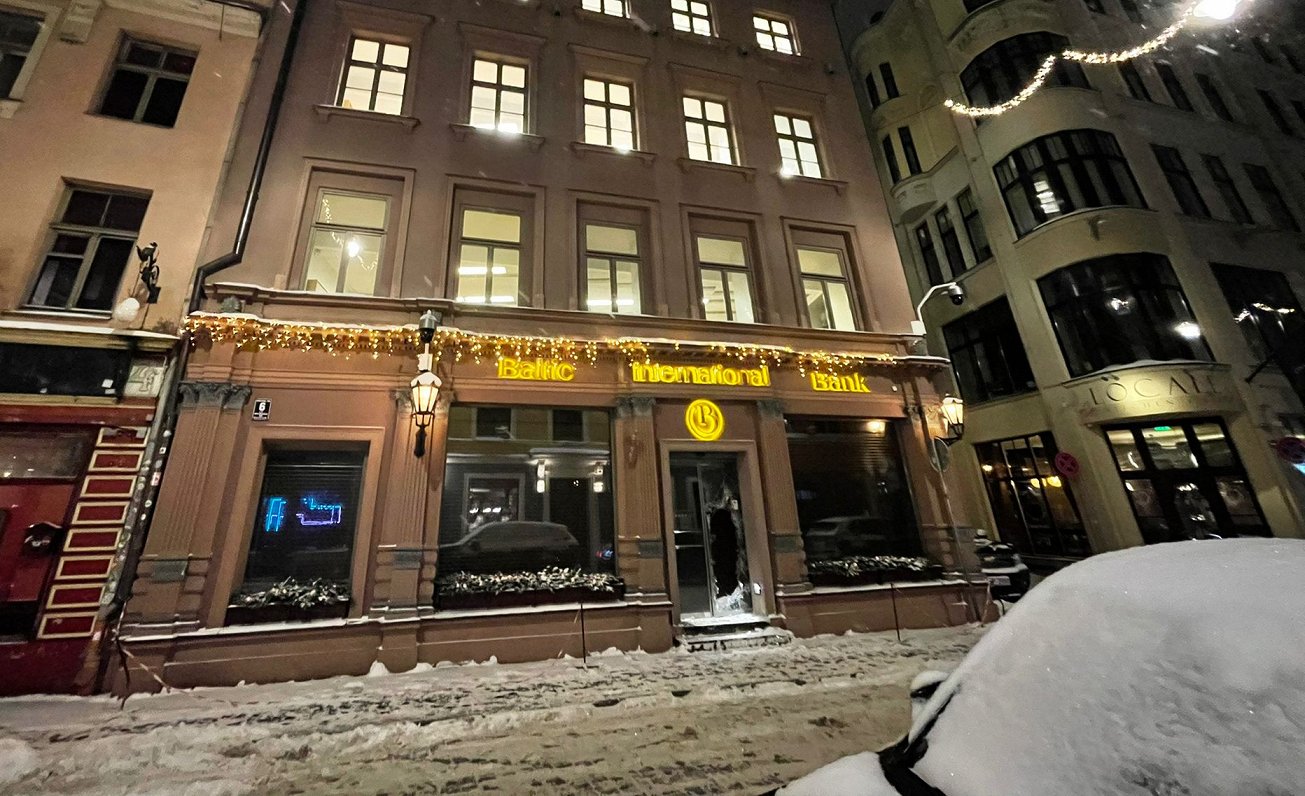 &quot;Baltic International Bank&quot; birojs Vecrīgā. 2022. gada decembris.