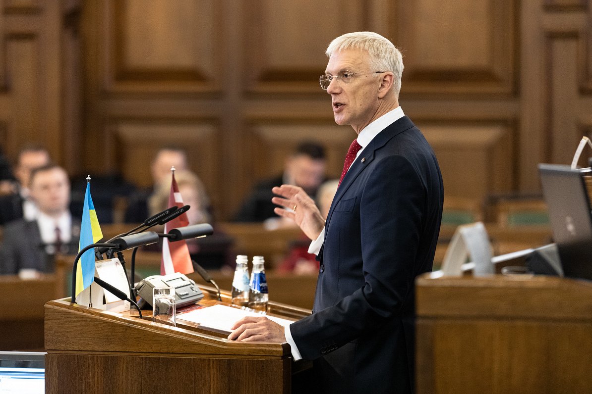Prime Minister Krišjānis Kariņš presents his second government