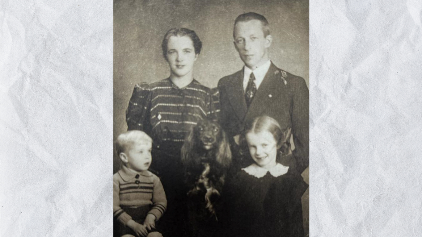 Pēteris un Ileāna ar vecākiem Elzu un Aleksandru Bolšaišiem 1941.gada pavasarī vēl visi kopā.