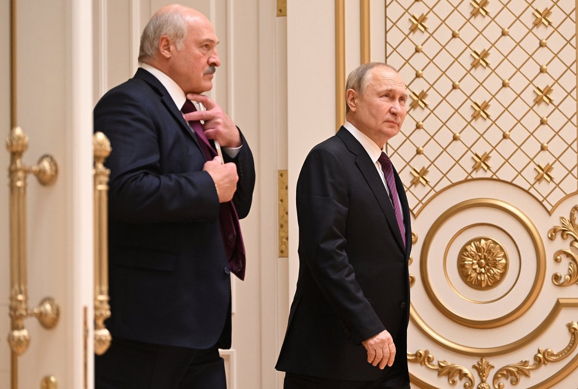 Baltkrievijas vadonis Aleksandrs Lukašenko un Krievijas prezidents Vladimirs Putins