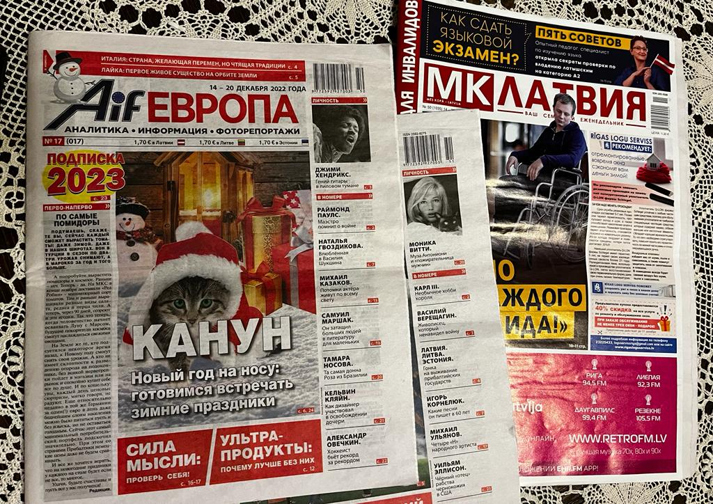 Krievu valodā drukātie mediji