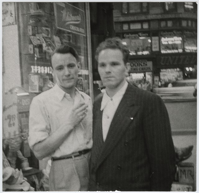 Gunars Saliņš un Linards Tauns Ņujorkas ielās, 20. gs. 50. gados