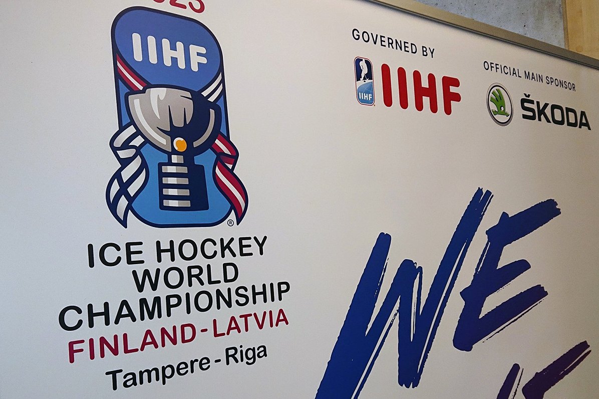Логотип чемпионата мира по хоккею 2023, который пройдет в Риге и Тампере.