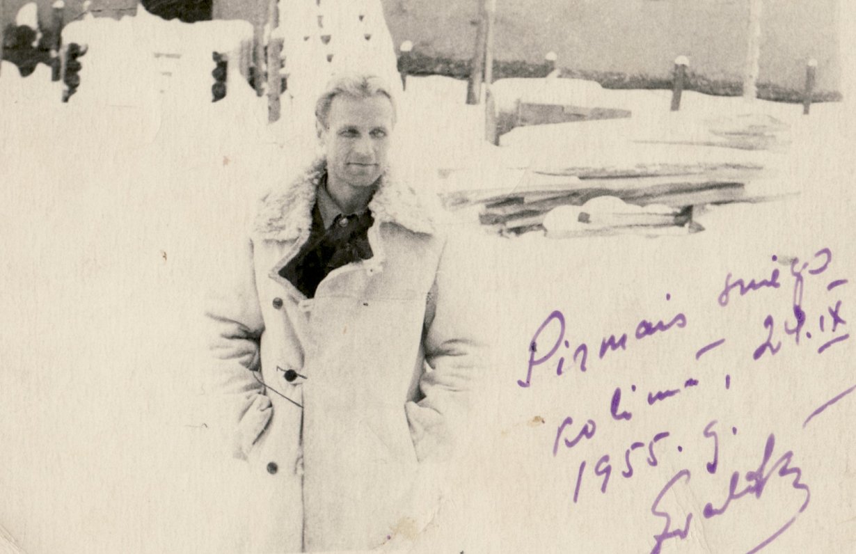 LNPA “Kurzeme” vadītājs Ēvalds Pakulis ieslodzījumā Kolimā. 1955. g.