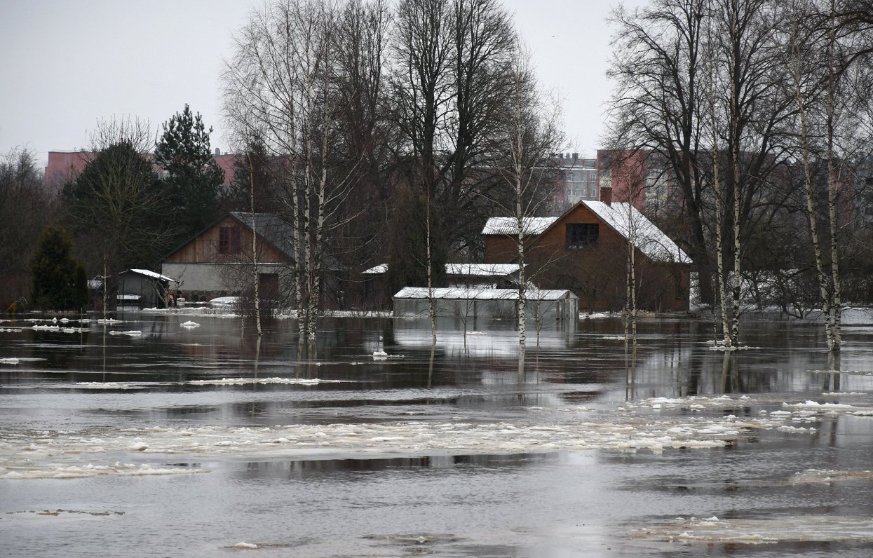 Plūdi un ledus sanesumi Jēkabpils novadā (11.01.2023)
