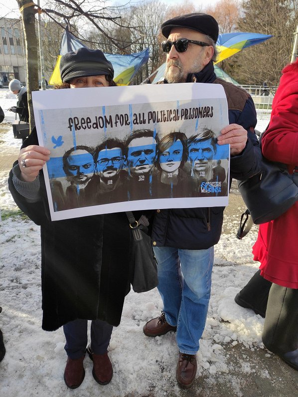 Protesta akcija pie Krievijas vēstniecības Rīgā