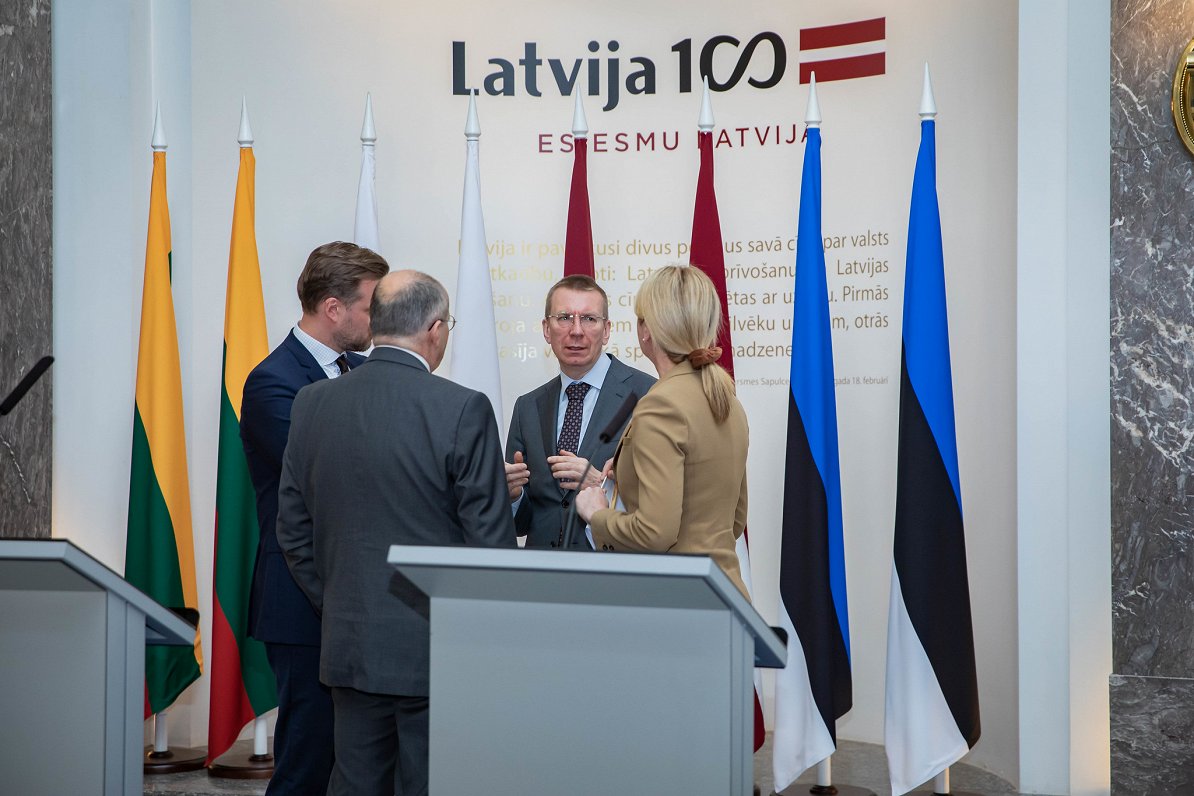 Previous meeting of Baltic and Polish Foreign Ministers in Rīga, April 29, 2022.