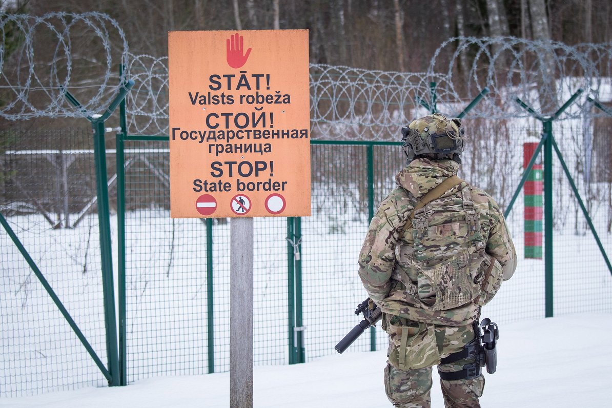 Пограничный пост на латвийско-белорусской границе