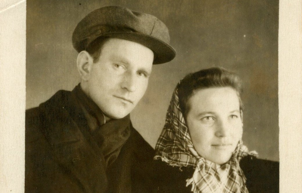 Arvīds ar kundzi Ilgu 1955. gadā.