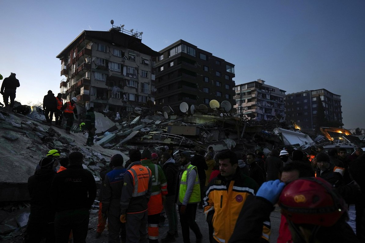 Turcija pēc postošās zemestrīces, 2023.gada februāris.