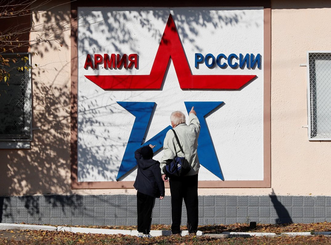 Krievijas spēku bāze Piedņestras reģiona pilsētā Tiraspolē, kur separātistu valdība nepakļaujas Mold...