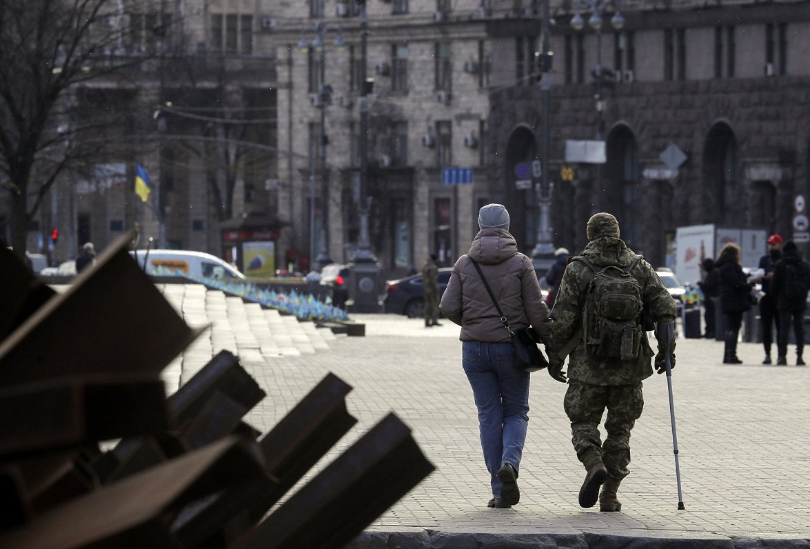 Киев за два дня до годовщины с начала полномасштабного вторжения РФ в Украину. 22.02.2023