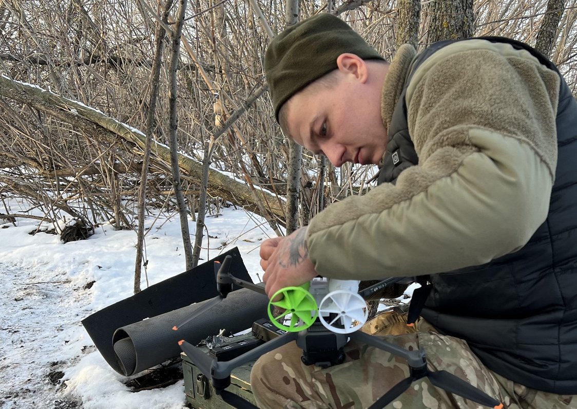 Ukrainas armijas karavīrs, drona operators ar segvārdu “Skiba”