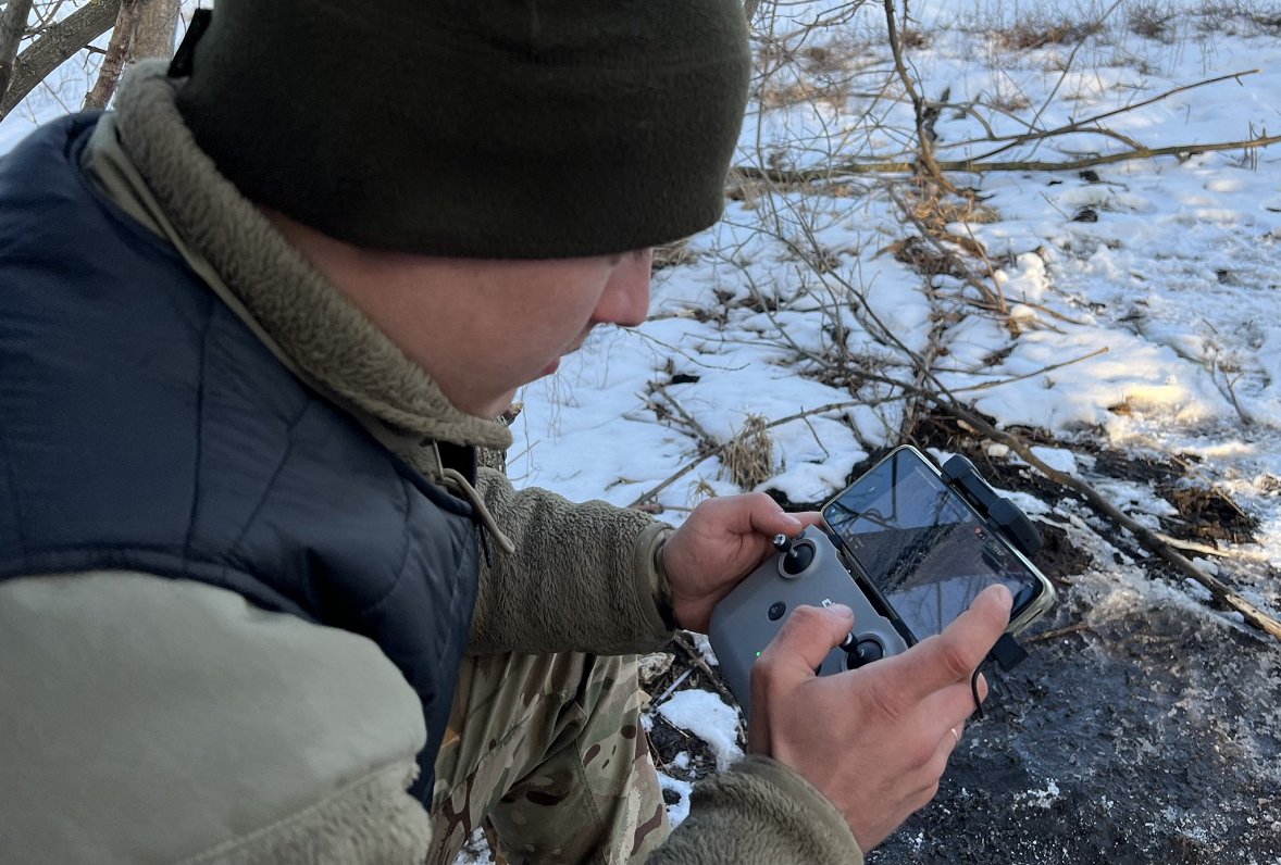 Ukrainas armijas karavīrs, drona operators ar segvārdu “Skiba”