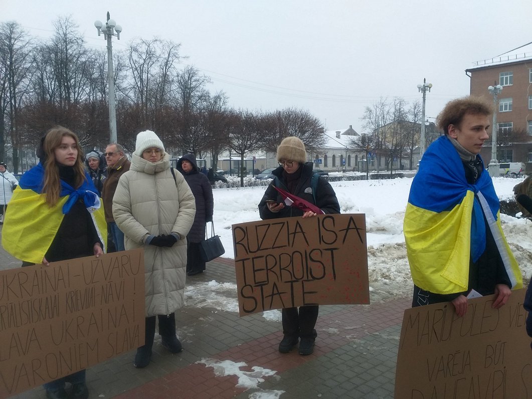 Ukrainas atbalsta pikets Daugavpilī.
