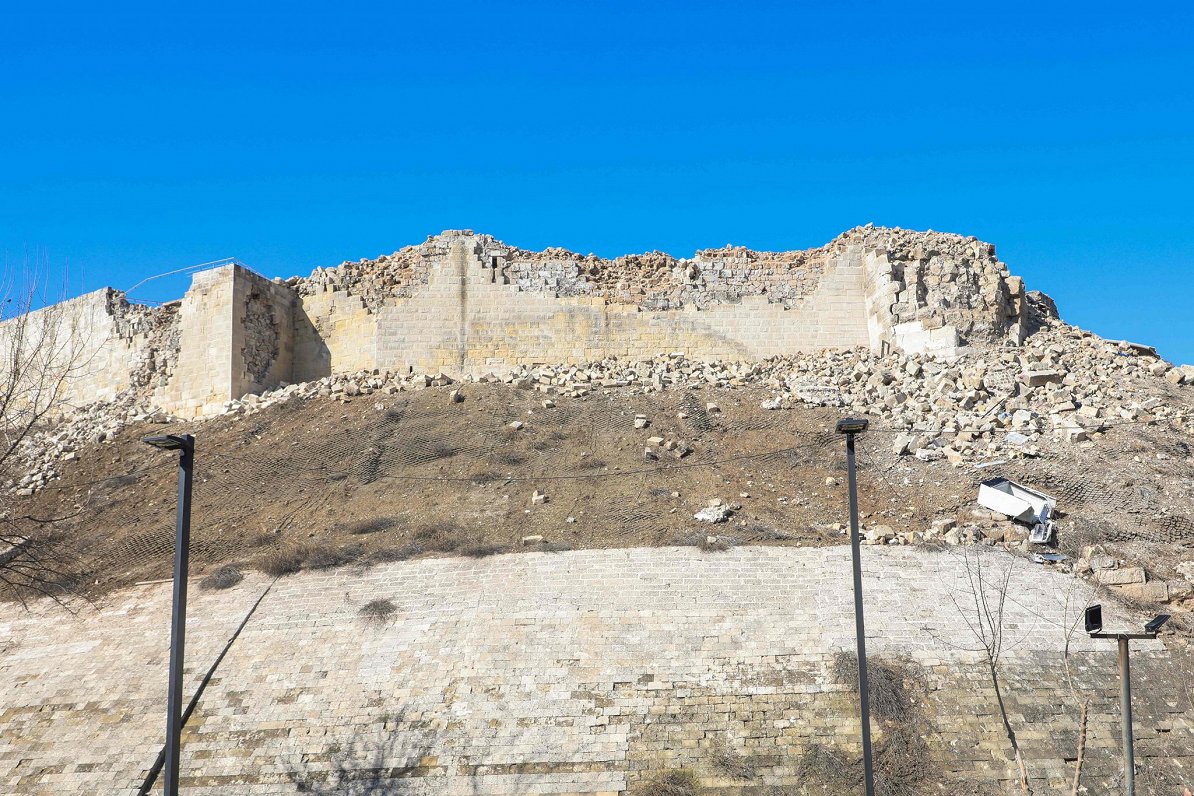 Gaziantepas citadele pēc zemestrīces