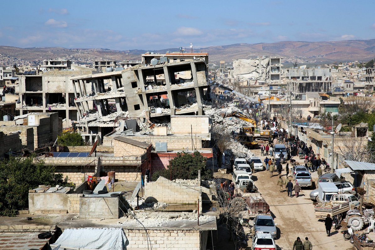 Sīrijas pilsēta Alepo pēc zemestrīces