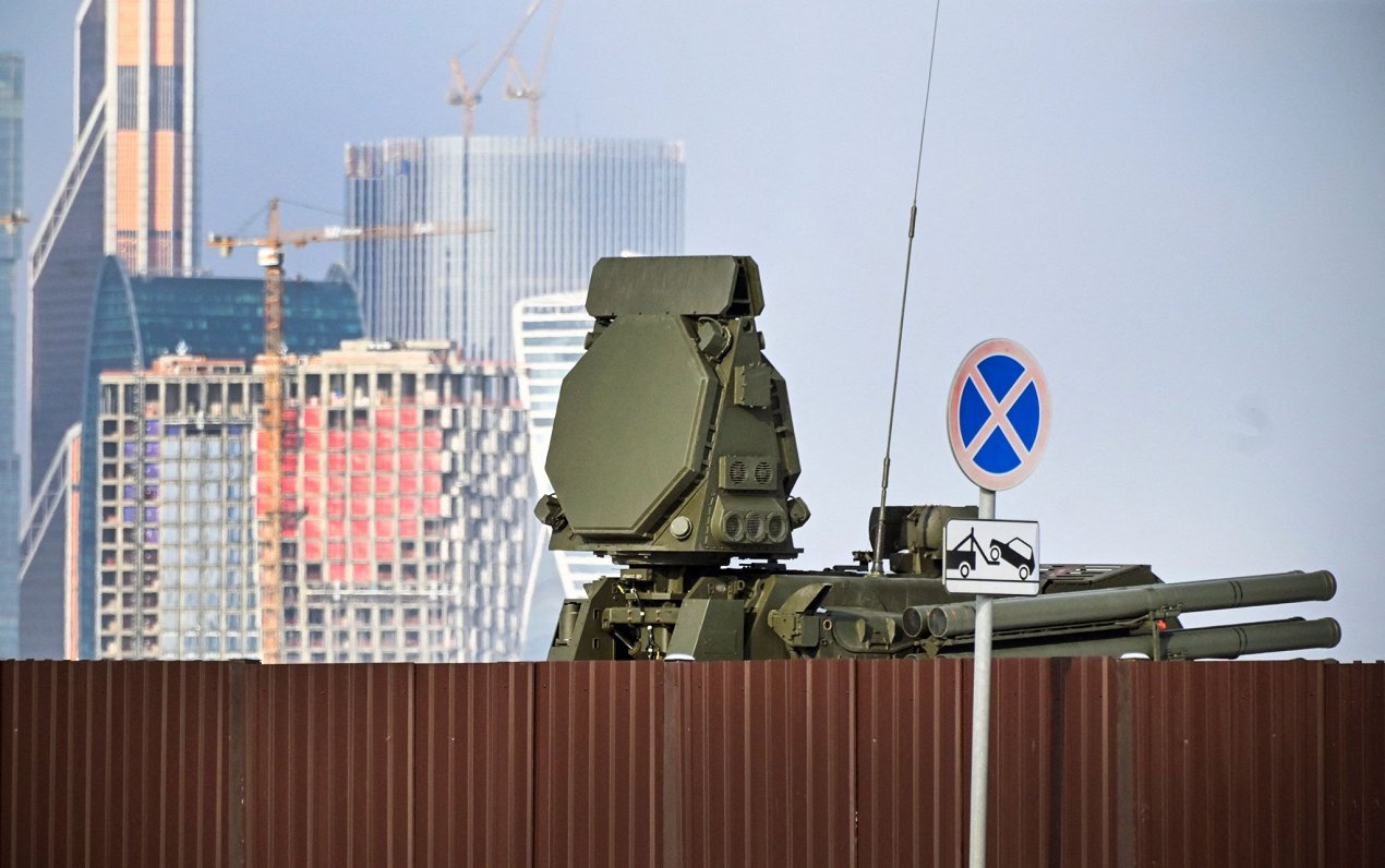 Krievijas pretgaisa aizsardzības sistēma &quot;Pancirj&quot; galvaspilsētā Maskavā