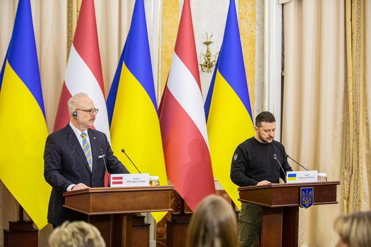 Presidents Levits and Zelenskyy in Lviv