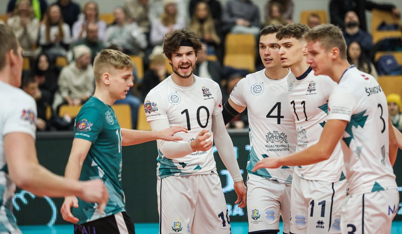 «RTU/Robežsardze/Jūrmala» slår «Ezerzeme/DU» volleyballspillere og går inn i finalen i Baltic League / Artikkel