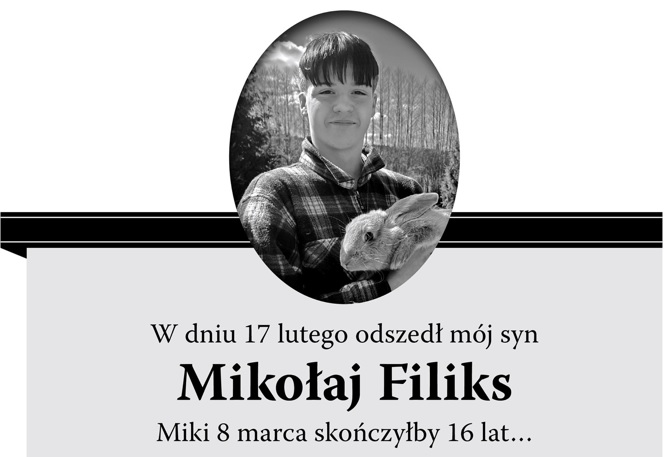 Polijas opozīcijas politiķes Magdalēnas Filiksas pusaudžu vecuma dēls Mikolajs izdarījis pašnāvību p...