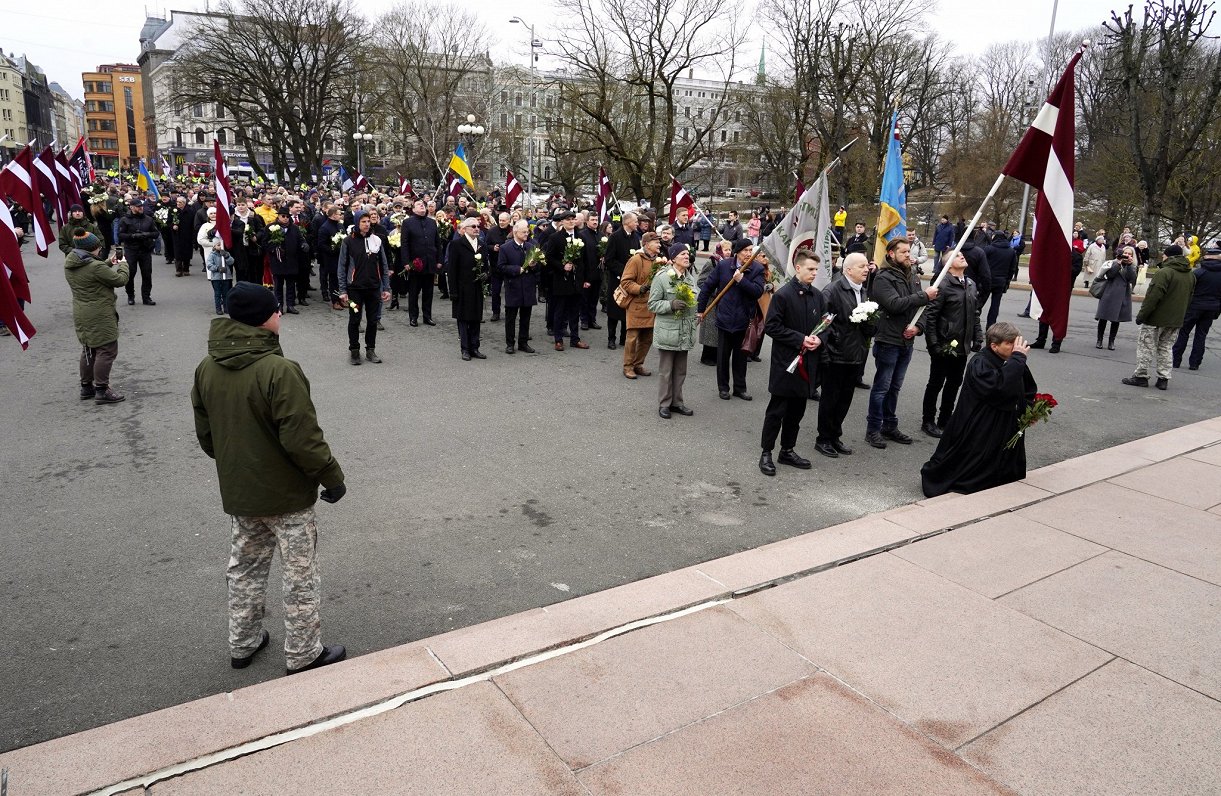 Шествие в Риге в память о латышских легионерах.