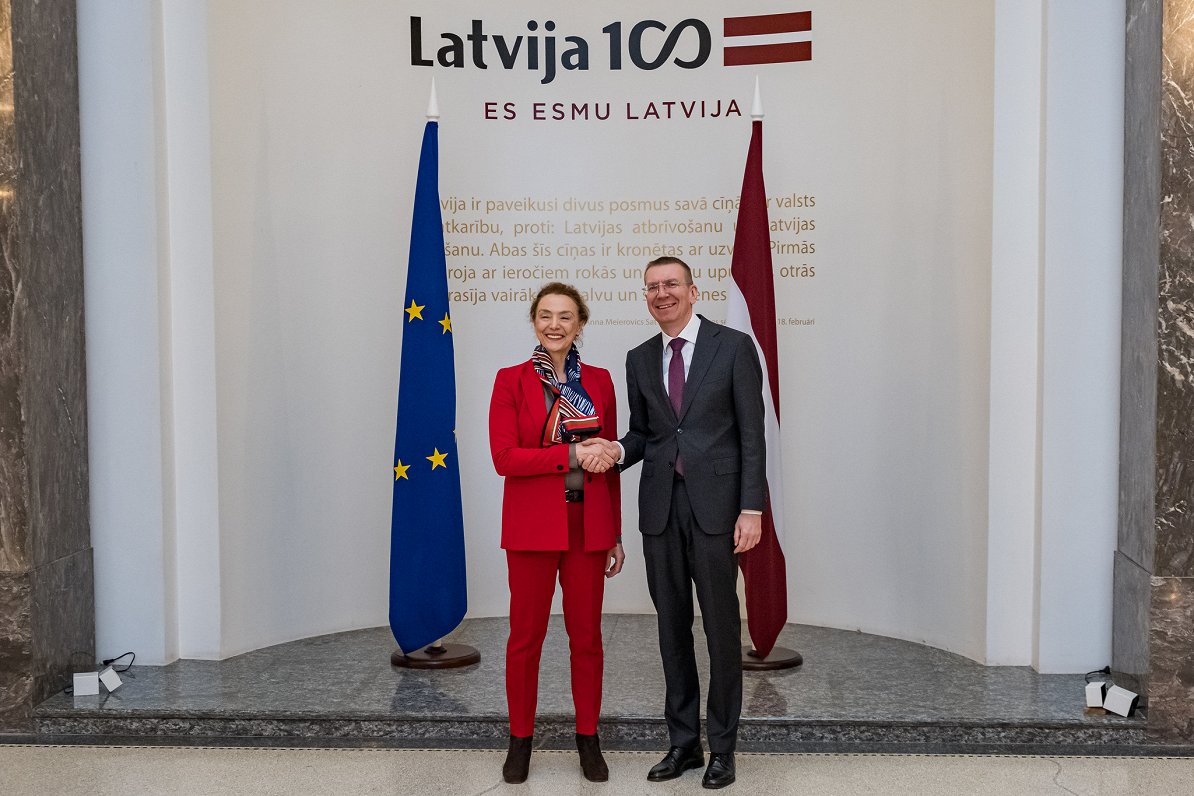 Ārlietu ministrs Edgars Rinkēvičs tiekas ar Eiropas Padomes ģenerālsekretāri Mariju Pejčinoviču-Buri...