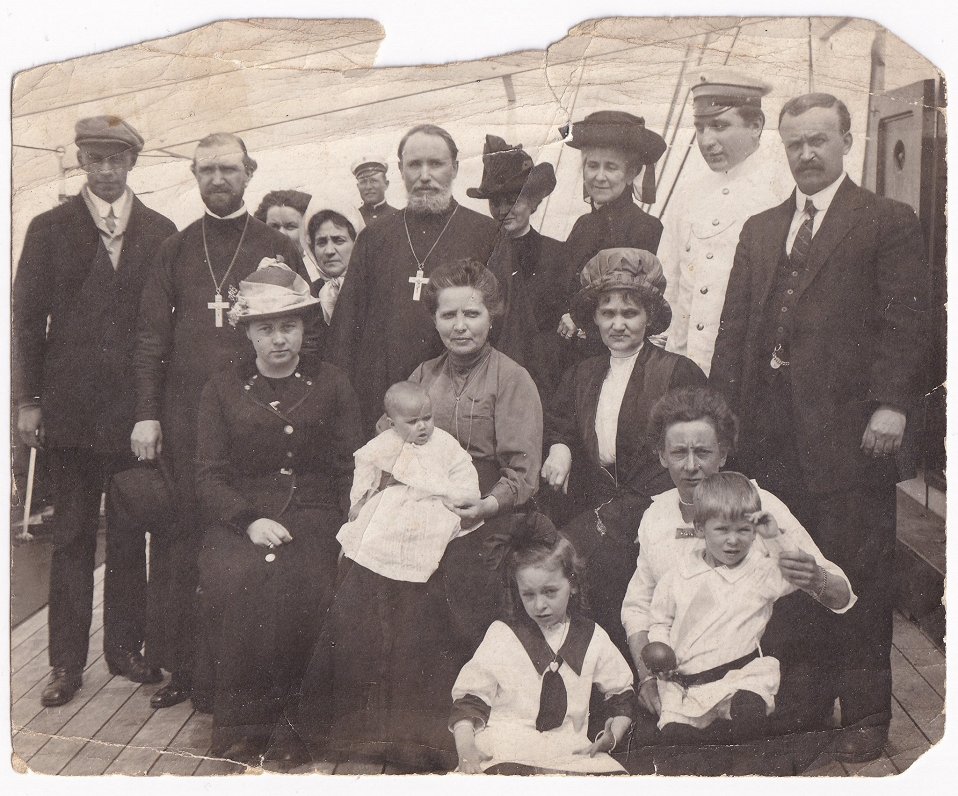 Tvaikoņa “Czar” 1. klases pasažieri un apkalpes locekļi ceļā no Ņujorkas uz Liepāju, 1913. gada 18....