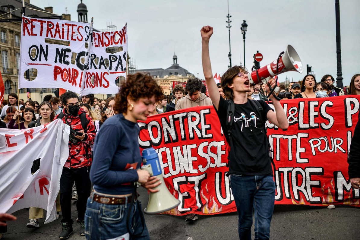 Protesta demonstrācija Francijas pilsētā Bordo
