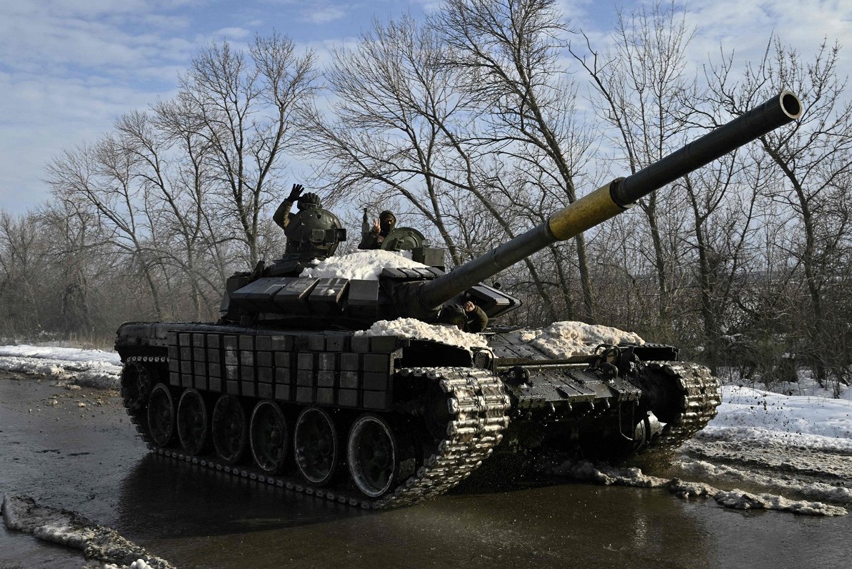 Ukrainas armijas tanks pie Bahmutas