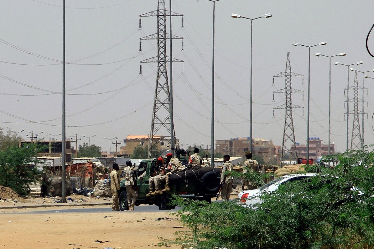 Sudānas armijas karavīri Hartumā, 15.04.2023.