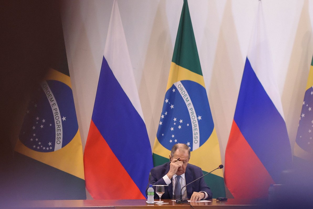 Krievijas ārlietu ministrs Sergejs Lavrovs vizītē Brazīlijā