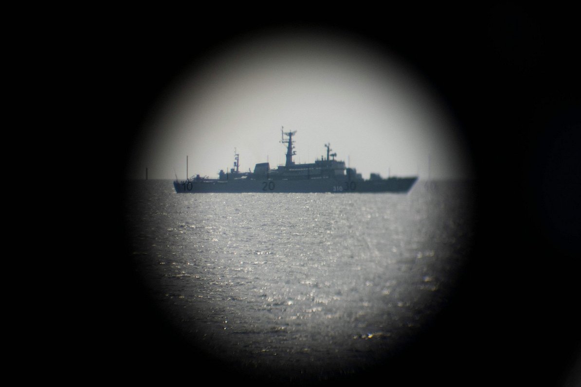 Krievijas karakuģis Baltijas jūrā
