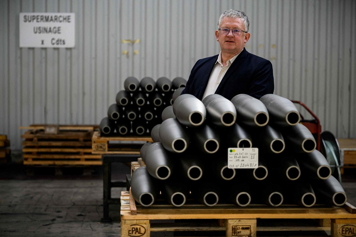 Francijas uzņēmums ražo 155 mm lādiņus, kas tiek sūtīti uz Ukrainu