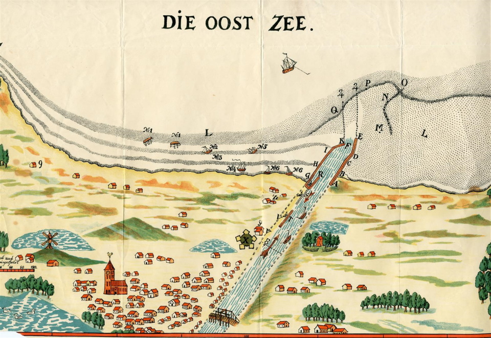 Карта Либау, нарисованная Юргеном Шмидтом.