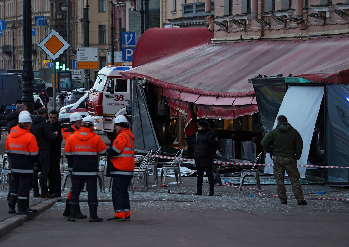 Кафе «Стрит-бар» в центре Санкт-Петербурга, где в результате взрыва погиб военкор Владлен Татарский....