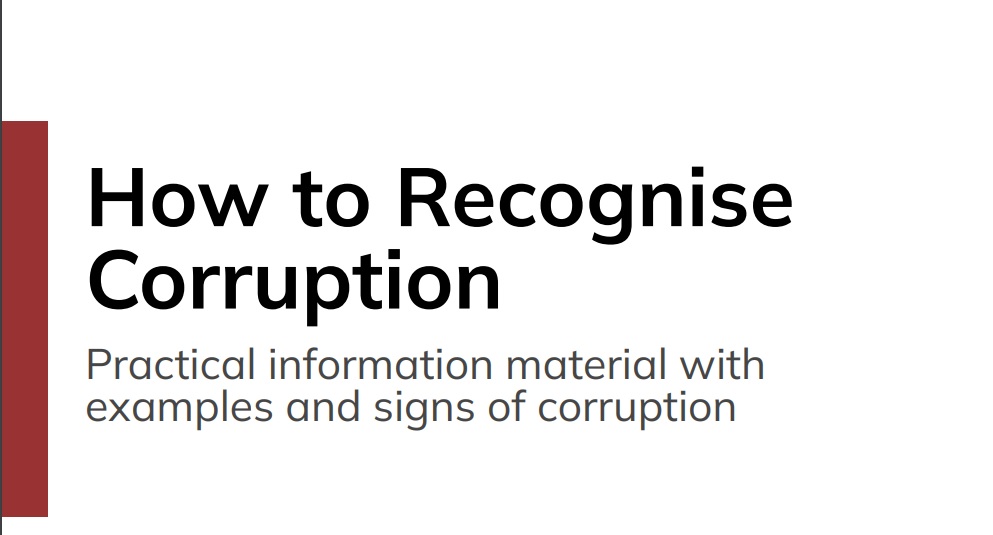 How to recognize corruption booklet