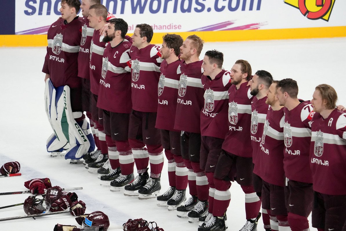 Latvijas un Norvēgijas izlašu spēle pasaules čempionātā hokejā